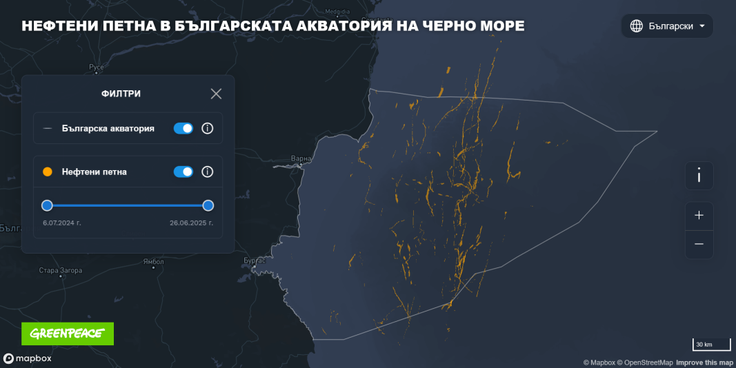 Екоорганизации алармираха за над 170 нефтени петна в Черно море за година