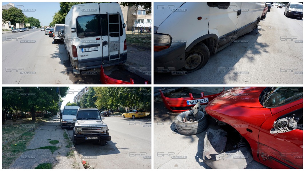 Младеж блъсна шест паркирани коли във Видин
