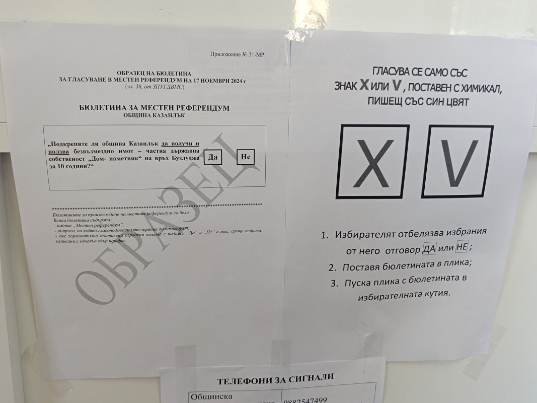 Категорично "ДА" на референдума в Казанлък
