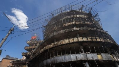 Исторически сгради в Киев пострадаха сериозно след снощната руска бомбандировка
